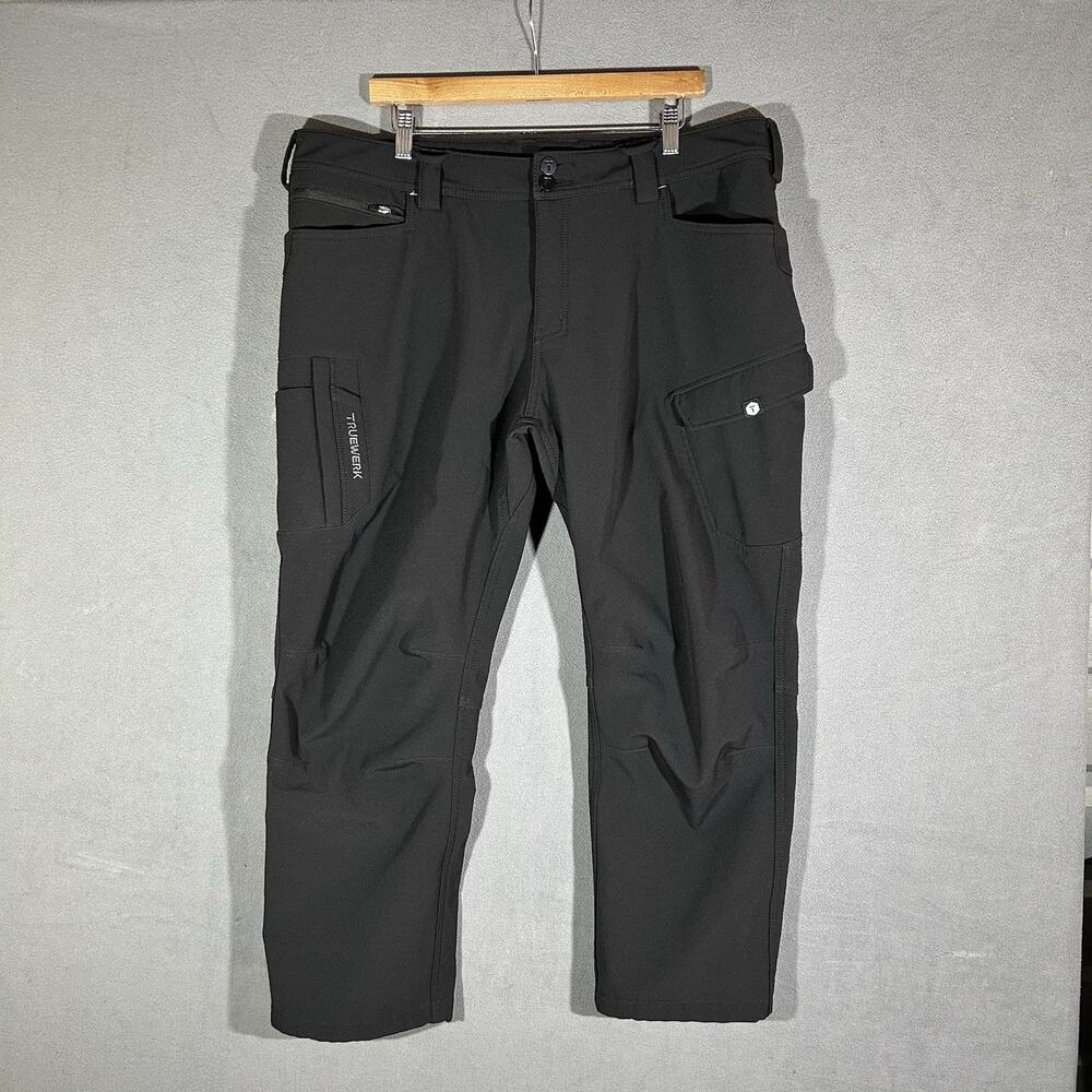 TRUEWERK T3 WerkPants Mens 40x30 Grey Insulated Work Pants Cargo Utility